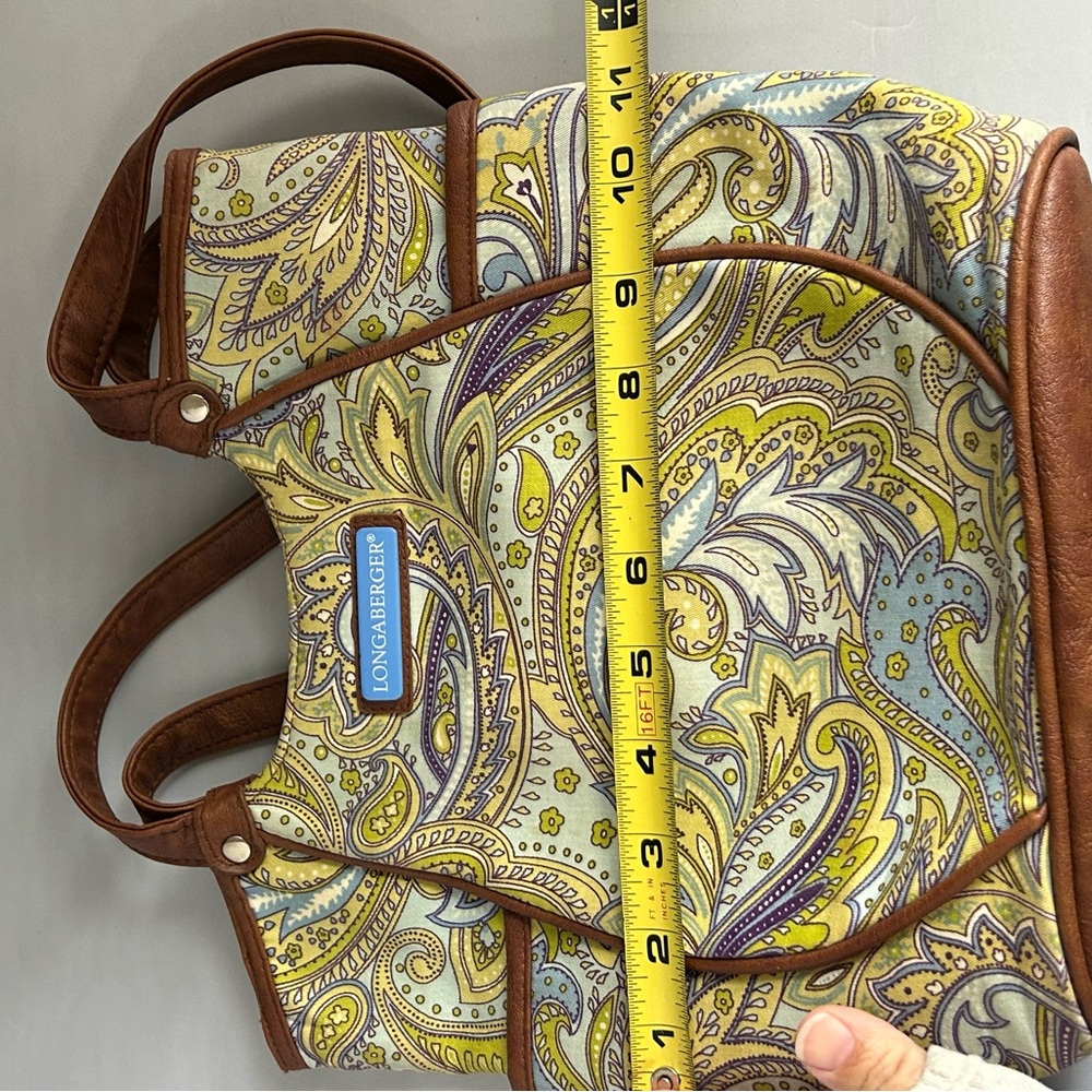 Longaberger Paisley Tote - Yellow and Brown - Picture 9 of 10